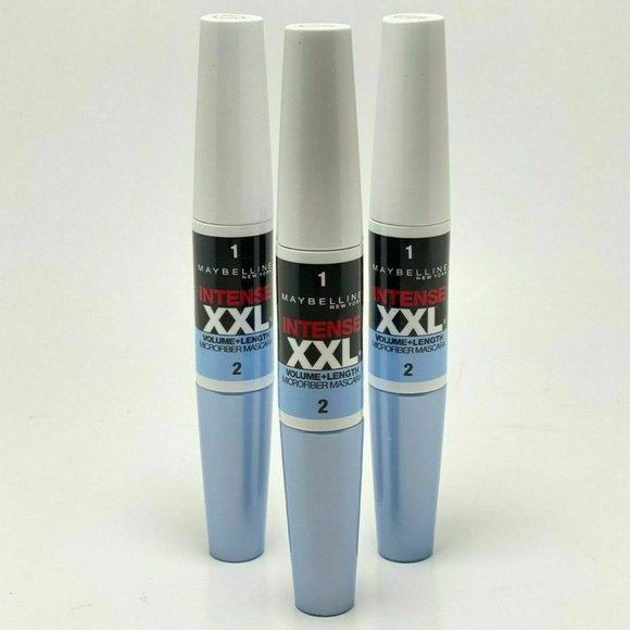 3 MAYBELLINE INTENSE XXL Microfiber Mascara ~ NEW - Picture 1 of 4
